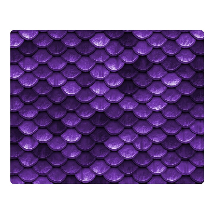 Purple Scales! One Side Premium Plush Fleece Blanket (Large)