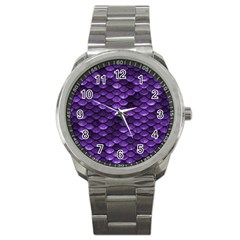 Purple Scales! Sport Metal Watch by fructosebat