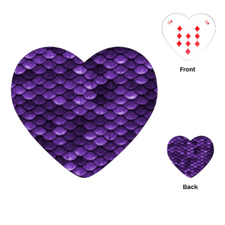 Purple Scales! Playing Cards Single Design (Heart)