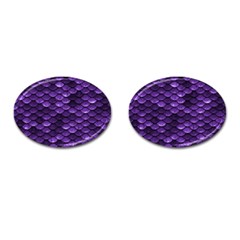 Purple Scales! Cufflinks (oval)