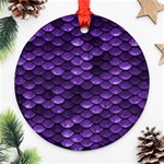 Purple Scales! Round Ornament (Two Sides) Front