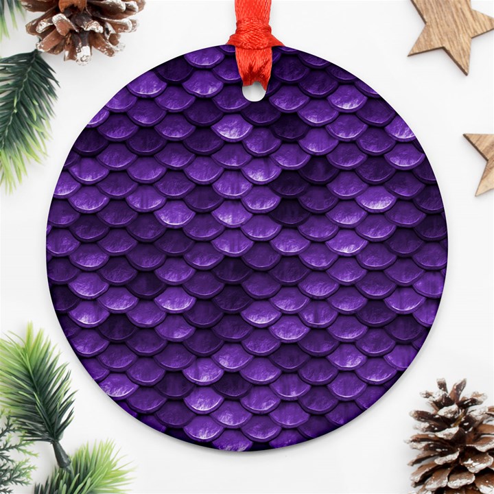 Purple Scales! Round Ornament (Two Sides)