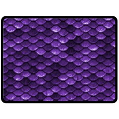 Purple Scales! One Side Fleece Blanket (large) by fructosebat