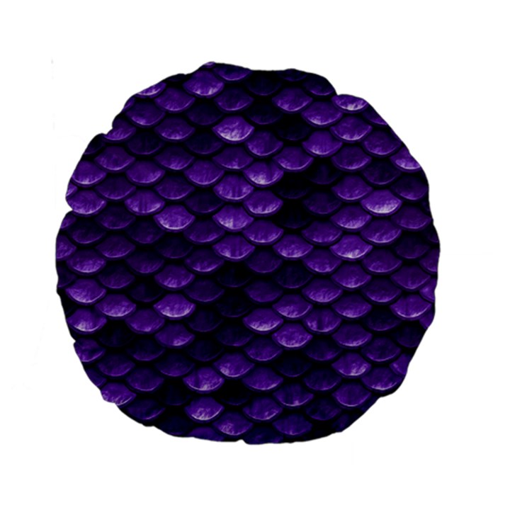 Purple Scales! Standard 15  Premium Round Cushions