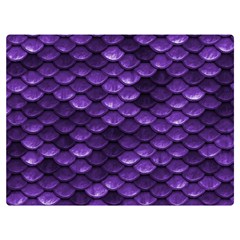 Purple Scales! One Side Premium Plush Fleece Blanket (extra Small)