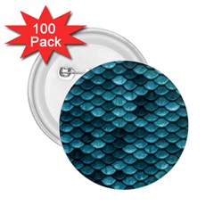 Teal Scales! 2 25  Buttons (100 Pack) 