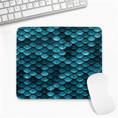 Teal Scales! Large Mousepad by fructosebat