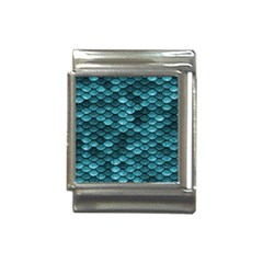 Teal Scales! Italian Charm (13mm) by fructosebat