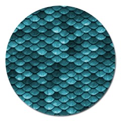 Teal Scales! Magnet 5  (round) by fructosebat