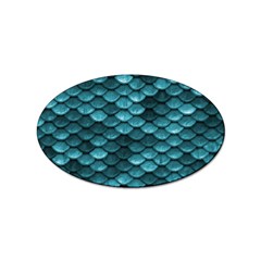 Teal Scales! Sticker Oval (10 Pack) by fructosebat