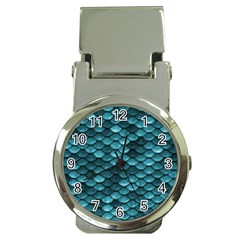 Teal Scales! Money Clip Watches by fructosebat