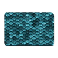 Teal Scales! Small Doormat by fructosebat