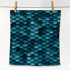 Teal Scales! Face Towel by fructosebat