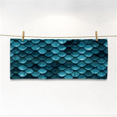 Teal Scales! Hand Towel by fructosebat