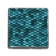 Teal Scales! Memory Card Reader (square 5 Slot) by fructosebat