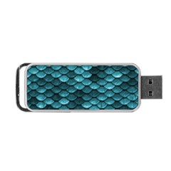 Teal Scales! Portable Usb Flash (one Side) by fructosebat