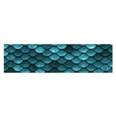 Teal Scales! Oblong Satin Scarf (16  X 60 ) by fructosebat