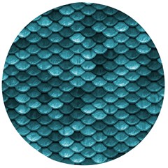 Teal Scales! Wooden Bottle Opener (round) by fructosebat