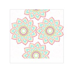 Floral Mandala T- Shirt Pretty Lotus Flower Mandala Art Pattern Square Satin Scarf (30  X 30 ) by maxcute