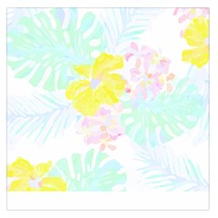 Hawaii T- Shirt Hawaii Flower Of Easter Garden T- Shirt Square Satin Scarf (36  x 36 )