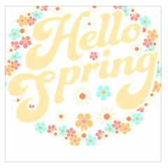 Hello Spring T- Shirt Hello Spring Trendy Easter Daisy Flower Cute Floral Pattern T- Shirt Square Satin Scarf (36  X 36 ) by maxcute