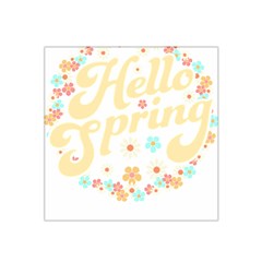 Hello Spring T- Shirt Hello Spring Trendy Easter Daisy Flower Cute Floral Pattern T- Shirt Satin Bandana Scarf 22  X 22  by maxcute