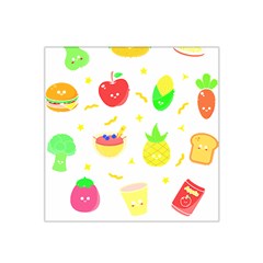 Kawaii Doodle T- Shirt Kawaii Doodle Food Illustration T- Shirt Satin Bandana Scarf 22  X 22  by maxcute