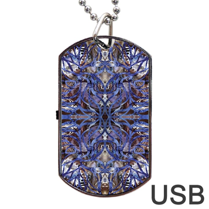 Denim Blend Repeats I Dog Tag USB Flash (Two Sides)