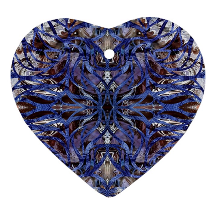 Denim Blend Repeats I Ornament (Heart)