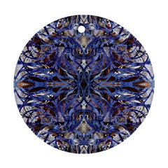 Denim Blend Repeats I Round Ornament (two Sides)