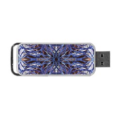 Denim Blend Repeats I Portable Usb Flash (one Side) by kaleidomarblingart