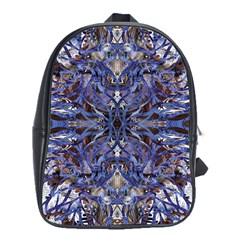 Denim Blend Repeats I School Bag (xl) by kaleidomarblingart