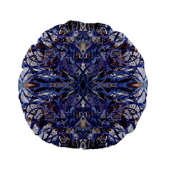 Denim Blend Repeats I Standard 15  Premium Flano Round Cushions by kaleidomarblingart