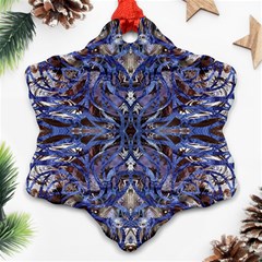 Denim Blend Repeats I Snowflake Ornament (two Sides)