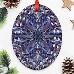 Denim Blend Repeats I Oval Filigree Ornament (Two Sides) Front