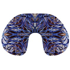 Denim Blend Repeats I Travel Neck Pillow by kaleidomarblingart