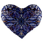 Denim Blend Repeats I Large 19  Premium Flano Heart Shape Cushions Front