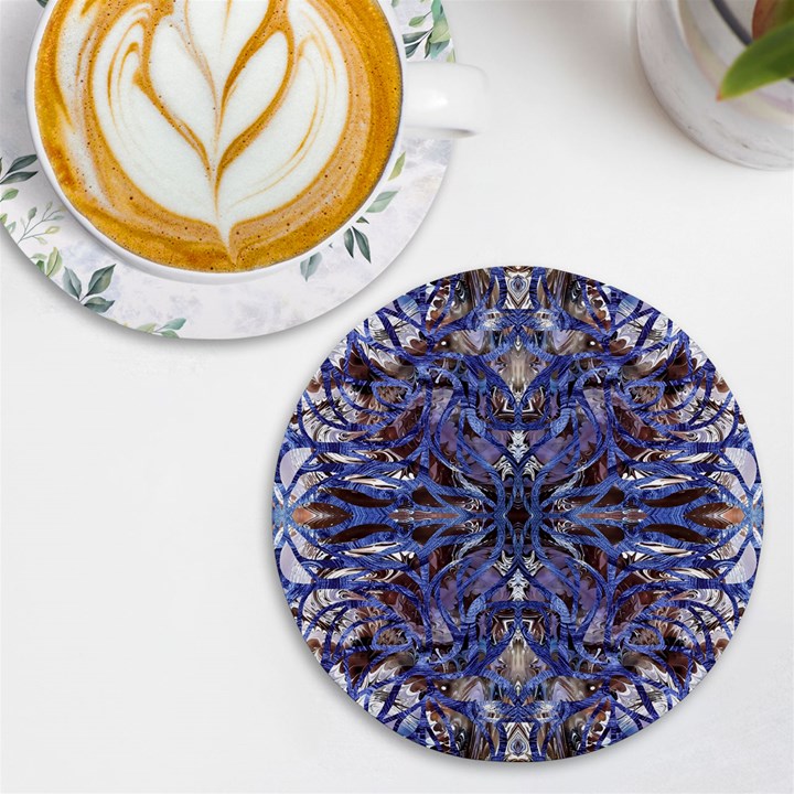 Denim Blend Repeats I UV Print Round Tile Coaster