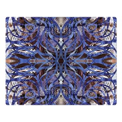 Denim Blend Repeats I One Side Premium Plush Fleece Blanket (large) by kaleidomarblingart