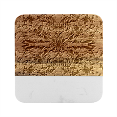 Denim Blend Repeats I Marble Wood Coaster (square)