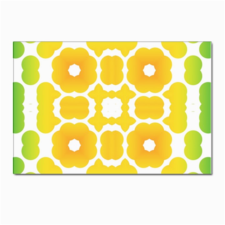 Yellow Seamless Pattern Postcard 4 x 6  (Pkg of 10)