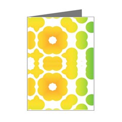 Yellow Seamless Pattern Mini Greeting Card by Ravend