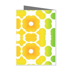 Yellow Seamless Pattern Mini Greeting Cards (pkg Of 8) by Ravend