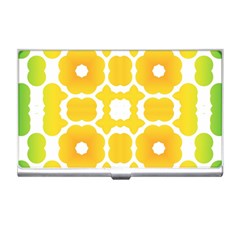 Yellow Seamless Pattern Business Card Holder by Ravend