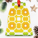 Yellow Seamless Pattern Bell Ornament (Two Sides) Back