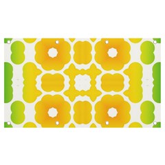 Yellow Seamless Pattern Banner And Sign 7  X 4  by Ravend