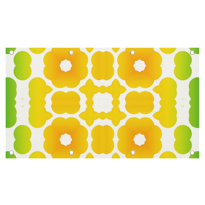 Yellow Seamless Pattern Banner and Sign 7  x 4 