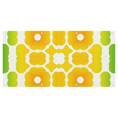 Yellow Seamless Pattern Banner And Sign 8  X 4  by Ravend