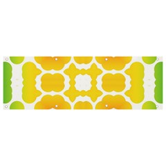 Yellow Seamless Pattern Banner And Sign 9  X 3 