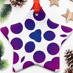 Purple Blue Repeat Pattern Ornament (star) by Ravend